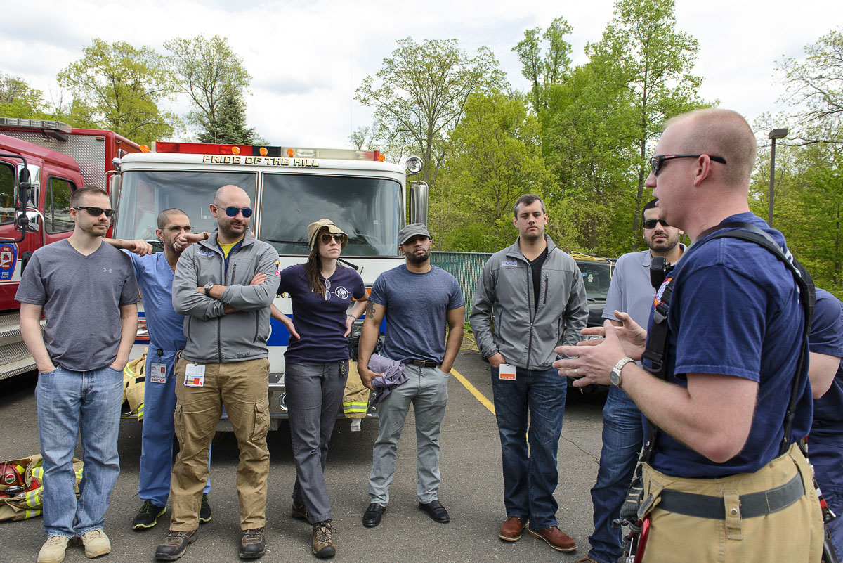 UConn Health firefighters train medical students